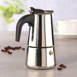 1319319 - Espressokocher aus Edelstahl mit Kunststoffgriff ca.150ml