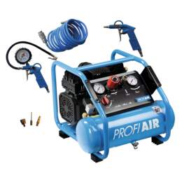 1320757 - Kompressor Mobil 200/8/6 Silent mit 6-tlg. Druckluftset