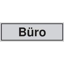 1177299 - Türschild selbstkl.150x45mm silbermatt,Büro,1Stk.