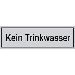 1177313 - Türschild selbstkl.150x45mm silbermatt,k.Trinkw.1Stk.