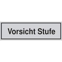 1177318 - Türschild selbstkl.150x45mm silbermatt,Vors.Stufe,1Stk.
