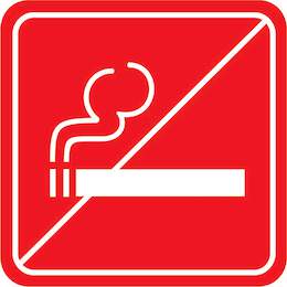1177332 - Aufkleber selbstkl.75x75mm Rauchen verboten,1Stk.
