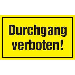 1177425 - Hinweisschild 250x150mm Durchgang verboten,1Stk.