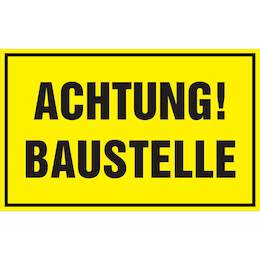 1177438 - Hinweisschild 400x250mm Achtung Baustelle,1Stk.