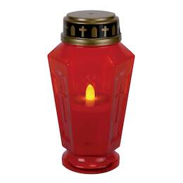 1219477 - LED-Grablicht Memorial rot, flackernd, 15,5cm