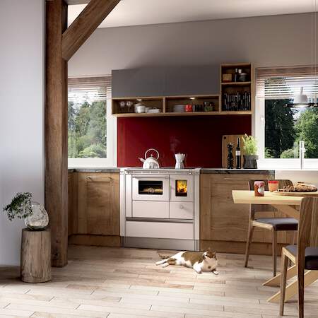 1256162 - Festbrennstoffherd Rega2 75 weiß RA rechts