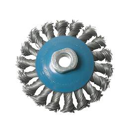 1223935 - Kegelbürste gezopft M14 Stahldraht 0,50mm SB