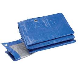 1141623 - Industrieplane mit Ösen 180g Terra blau/grau